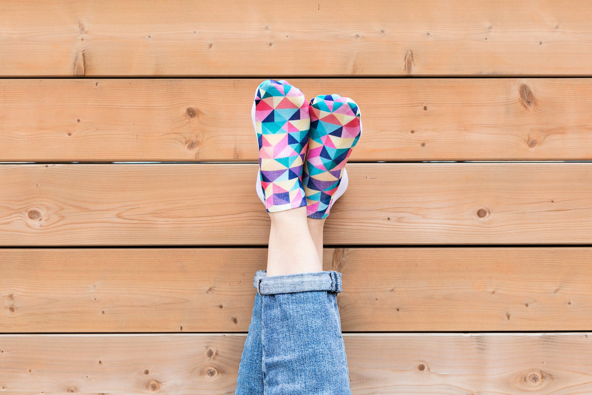 Geometric Crew Socks
