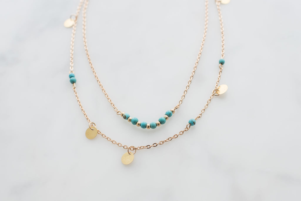 Coin & Bead Necklace