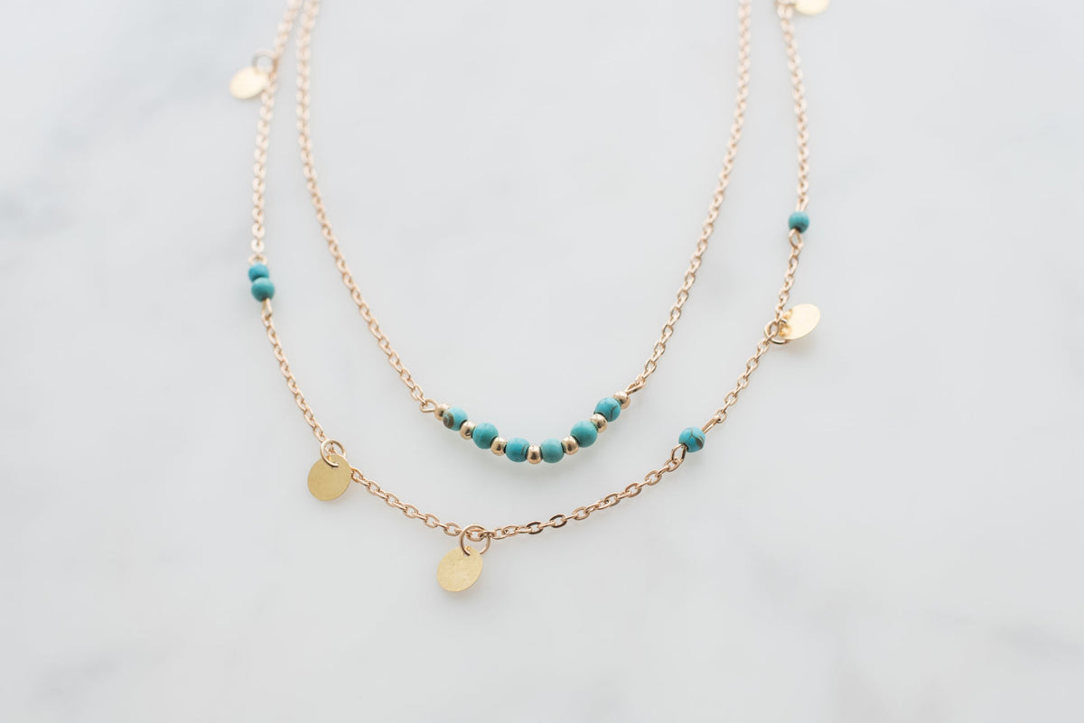 Coin & Bead Necklace