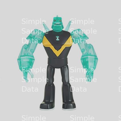 Ben 10 6" Deluxe Power Up Figures - Diamond Head
