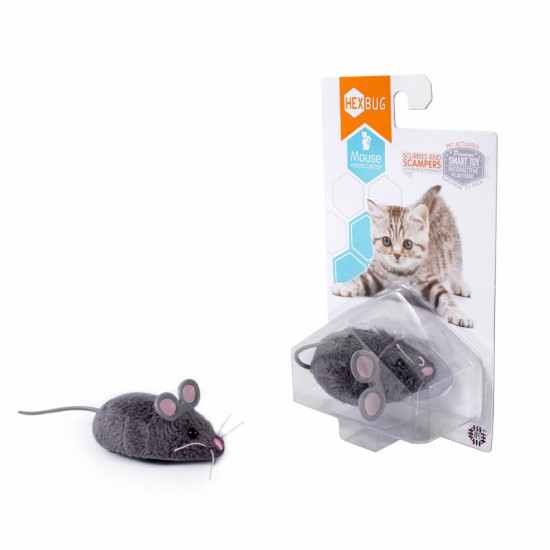 HEXBUG Mouse Robotic Cat Toy (GREY) - New