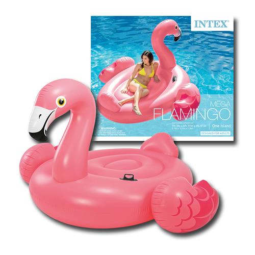 Intex Mega Flamingo Island Pool Floater 86 x 83 x 53 inches - New