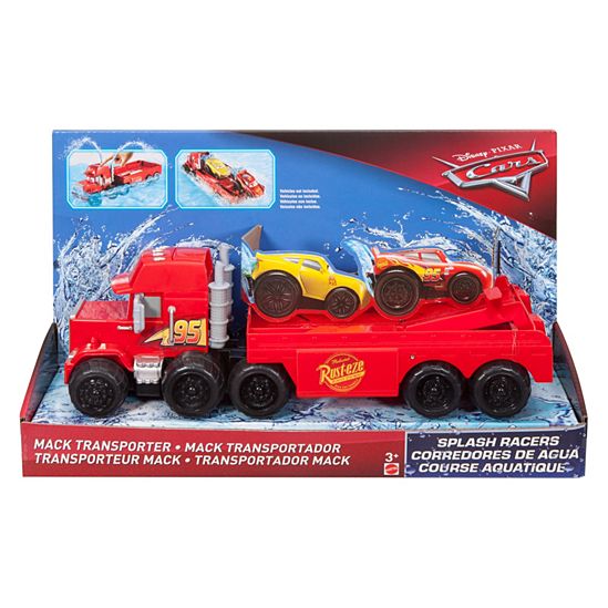 Disney Pixar Cars Splash Racers Mack Transporter - New