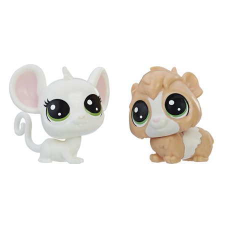 Littlest Pet Shop Zoe Housemouse and Fluffers Guinea - New
